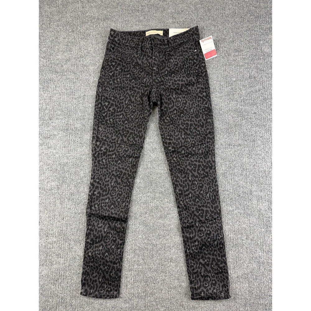 Gap 1969 Leggings Womens 26 Gray Animal Print Easy Jegging High‎ Stretch Denim
